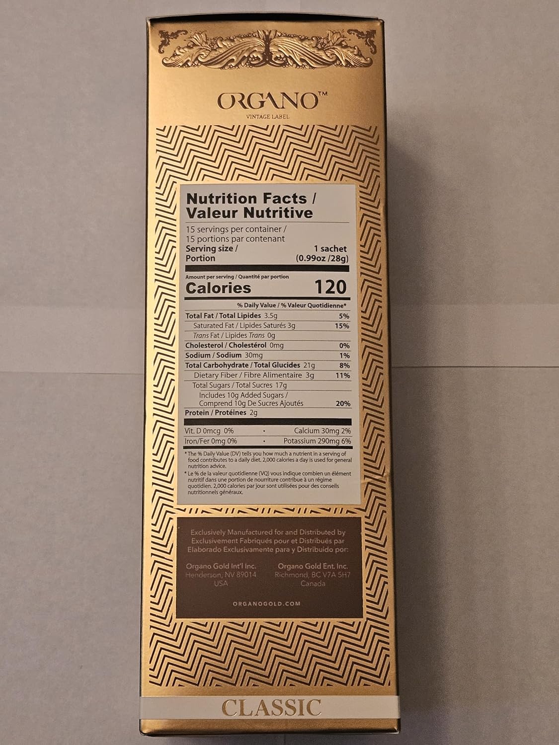 ORGANO Gourmet Cafe Mocha (15 sachets)