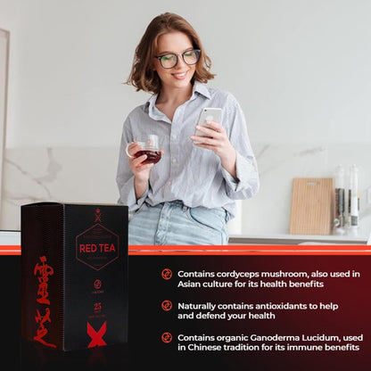 ORGANO Red Tea with Cordyceps and Ganoderma lucidum (25 sachets)